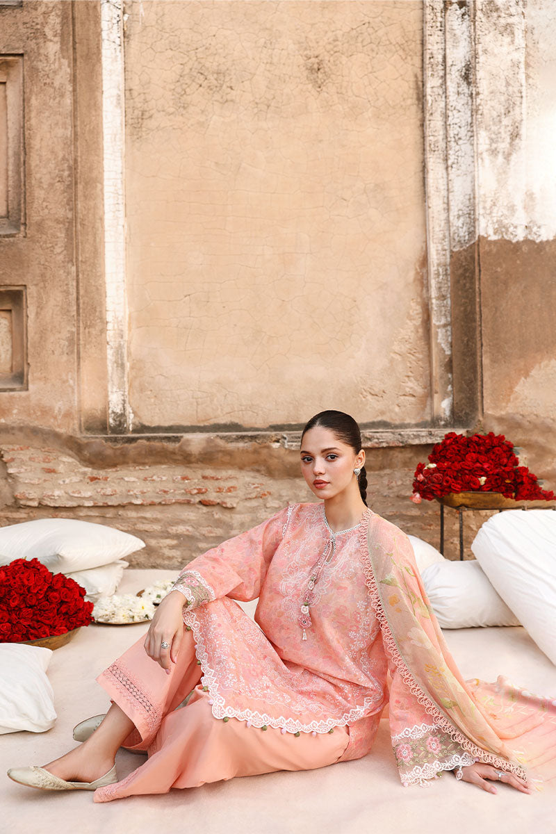 MUTED BLUSH-3PC PRINTED LAWN SUIT | EID LAWN '26 | CROSS STITCH