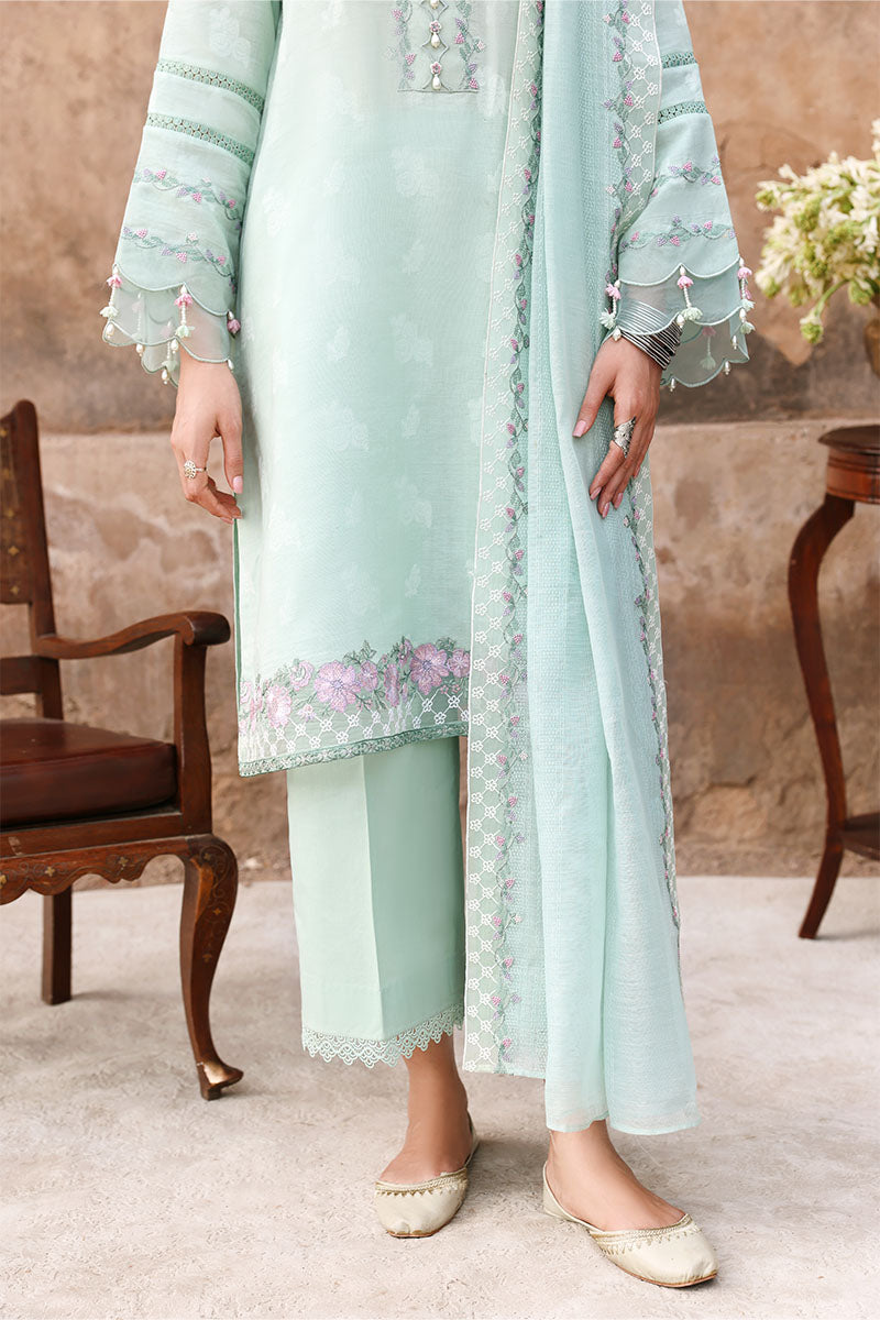 MISTY MINT-3PC EMBROIDERED LAWN SUIT | EID LAWN '26 | CROSS STITCH