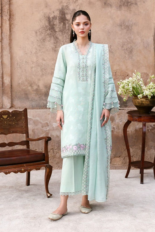 MISTY MINT-3PC EMBROIDERED LAWN SUIT | EID LAWN '26 | CROSS STITCH
