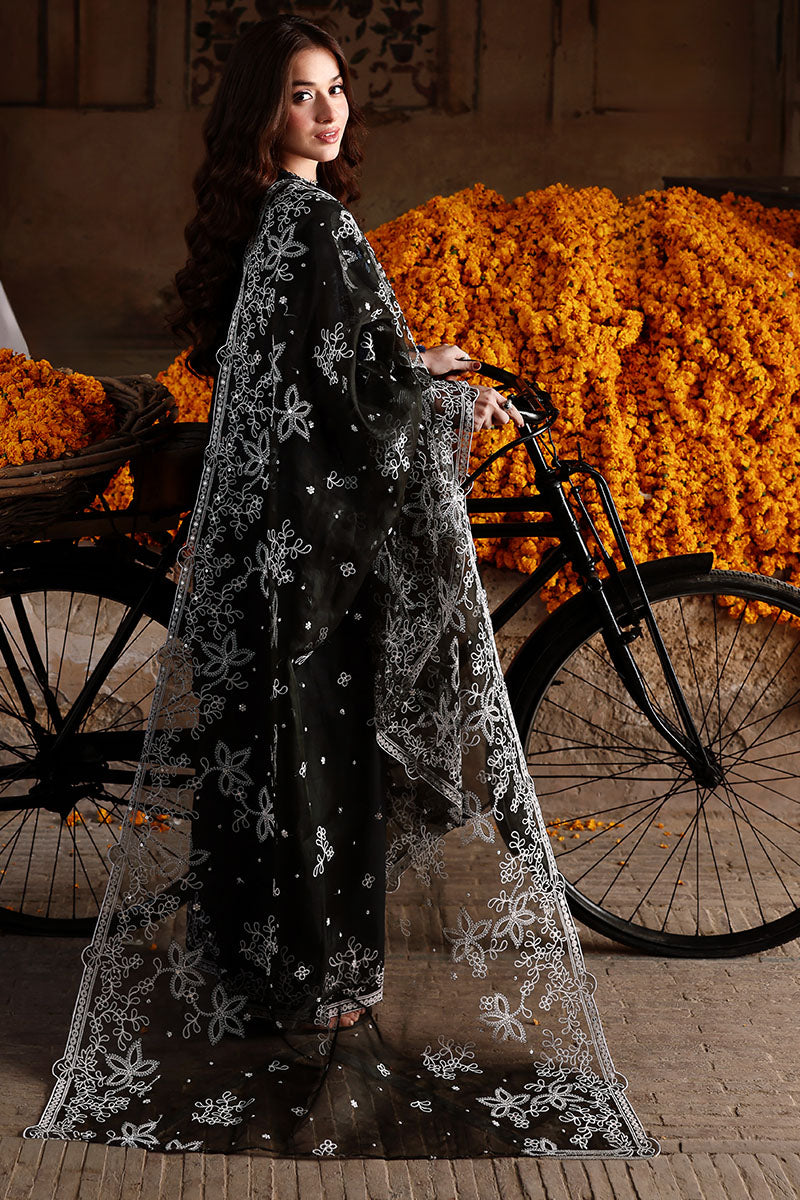 NOIR ESSENCE-3PC PRINTED & EMBROIDERED LAWN SUIT | EID LAWN '26 | CROSS STITCH