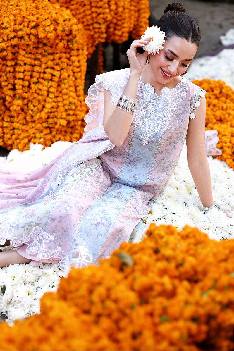 ROSE VEIL-3PC PRINTED LAWN SUIT | EID LAWN '26 | CROSS STITCH