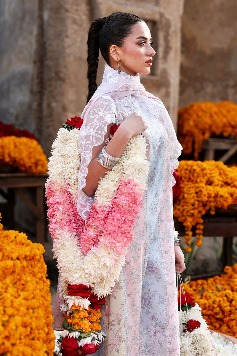 ROSE VEIL-3PC PRINTED LAWN SUIT | EID LAWN '26 | CROSS STITCH
