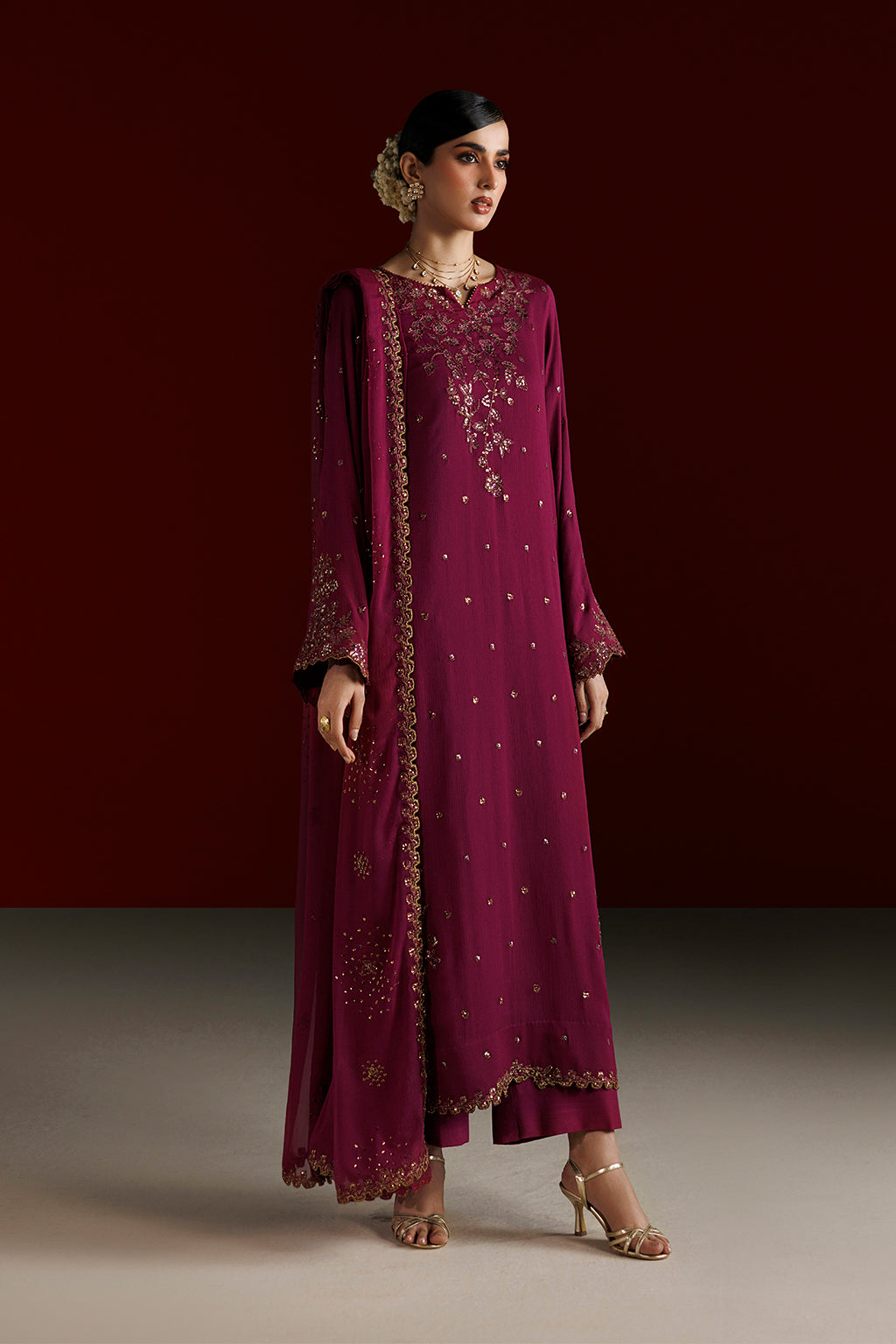 CC-109 Embroidered Chiffon | SEMI FORMALS VOL 1 | IZNIK in UK USA UAE online kapraye.com