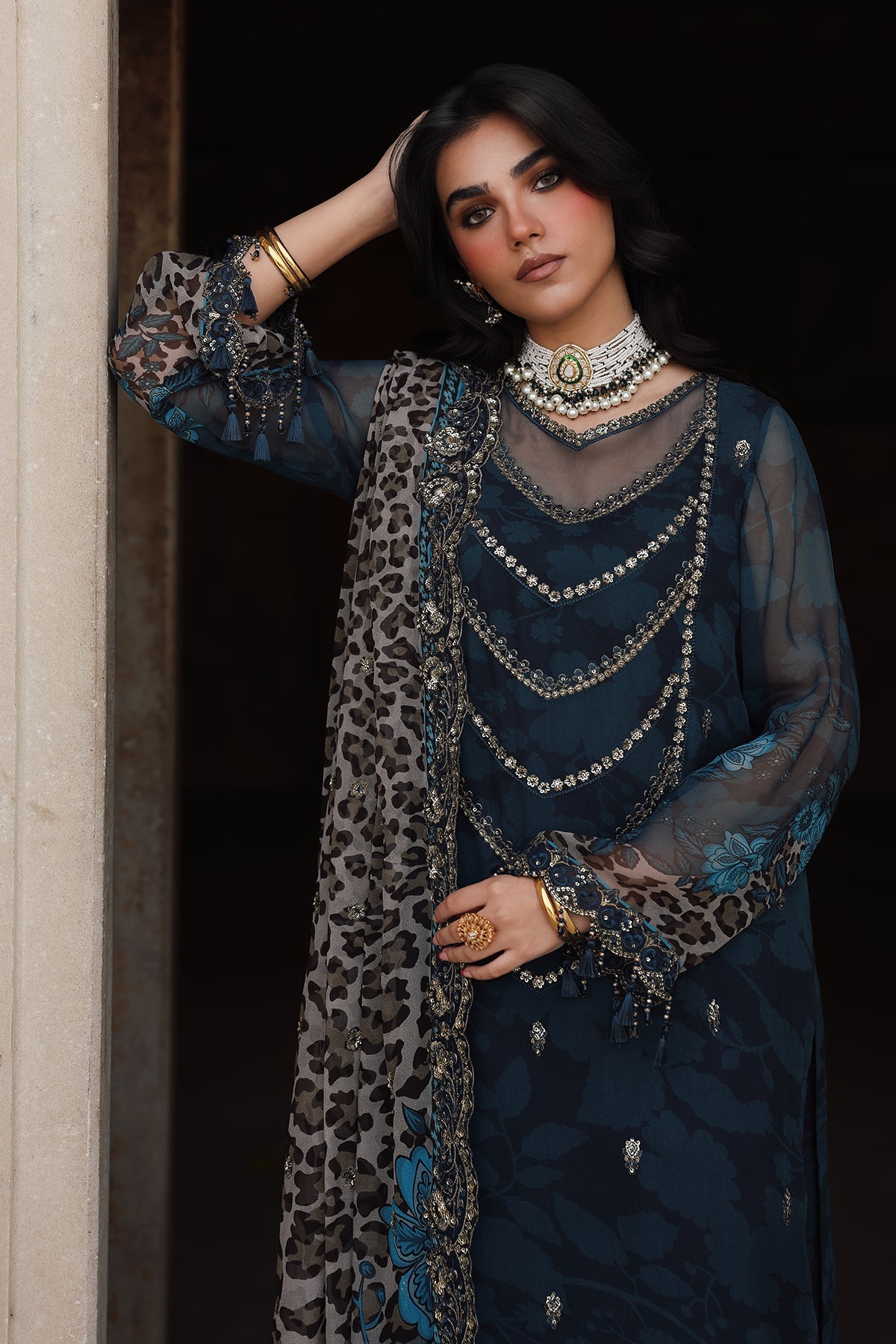 VSL25-43 | VASAL - Vol 6 Unstitched Luxury Chiffon | CHARIZMA