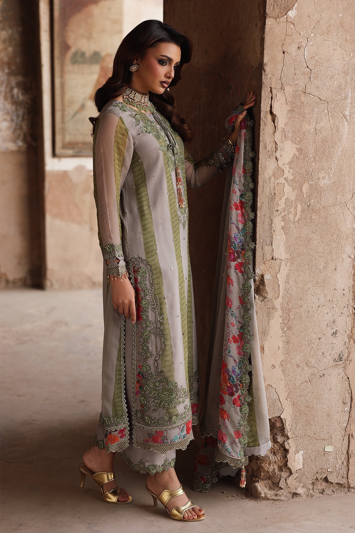 VSL25-46 | VASAL - Vol 6 Unstitched Luxury Chiffon | CHARIZMA