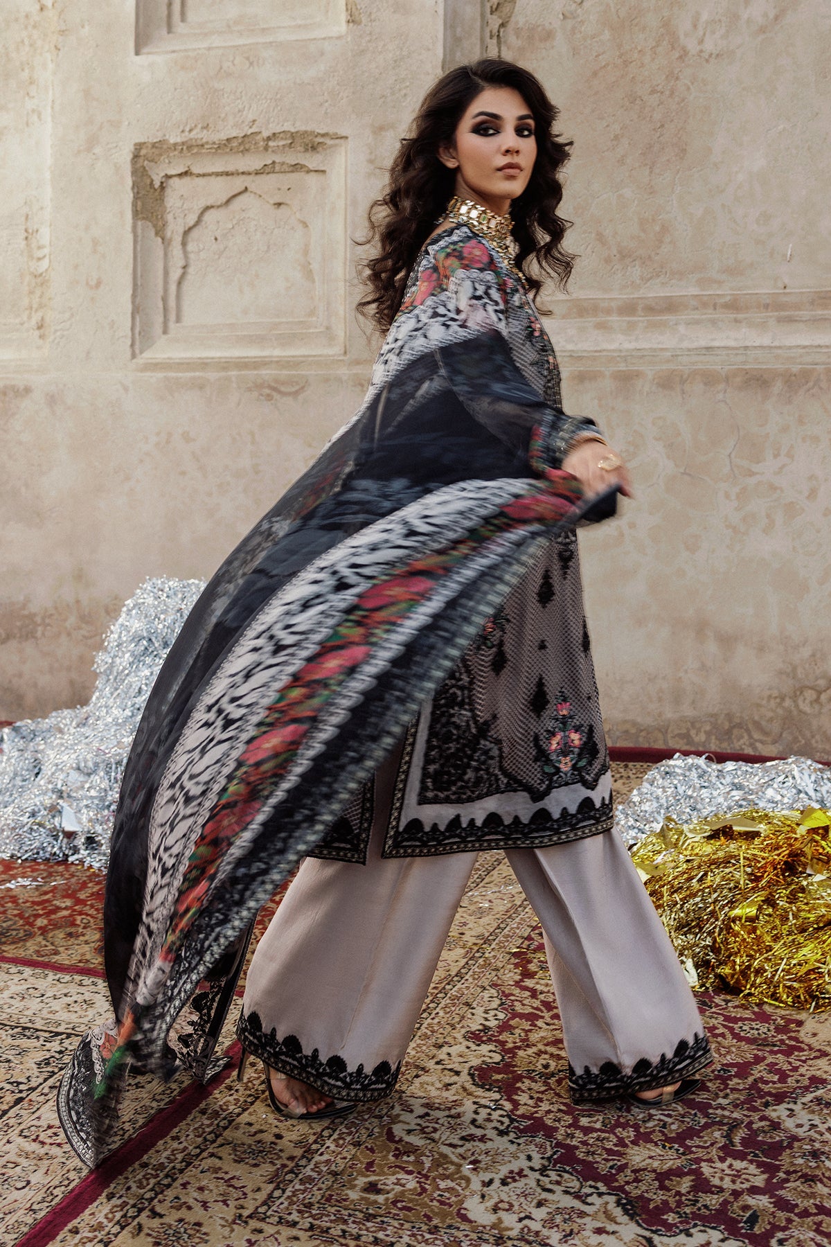 VSL25-44 | VASAL - Vol 6 Unstitched Luxury Chiffon | CHARIZMA