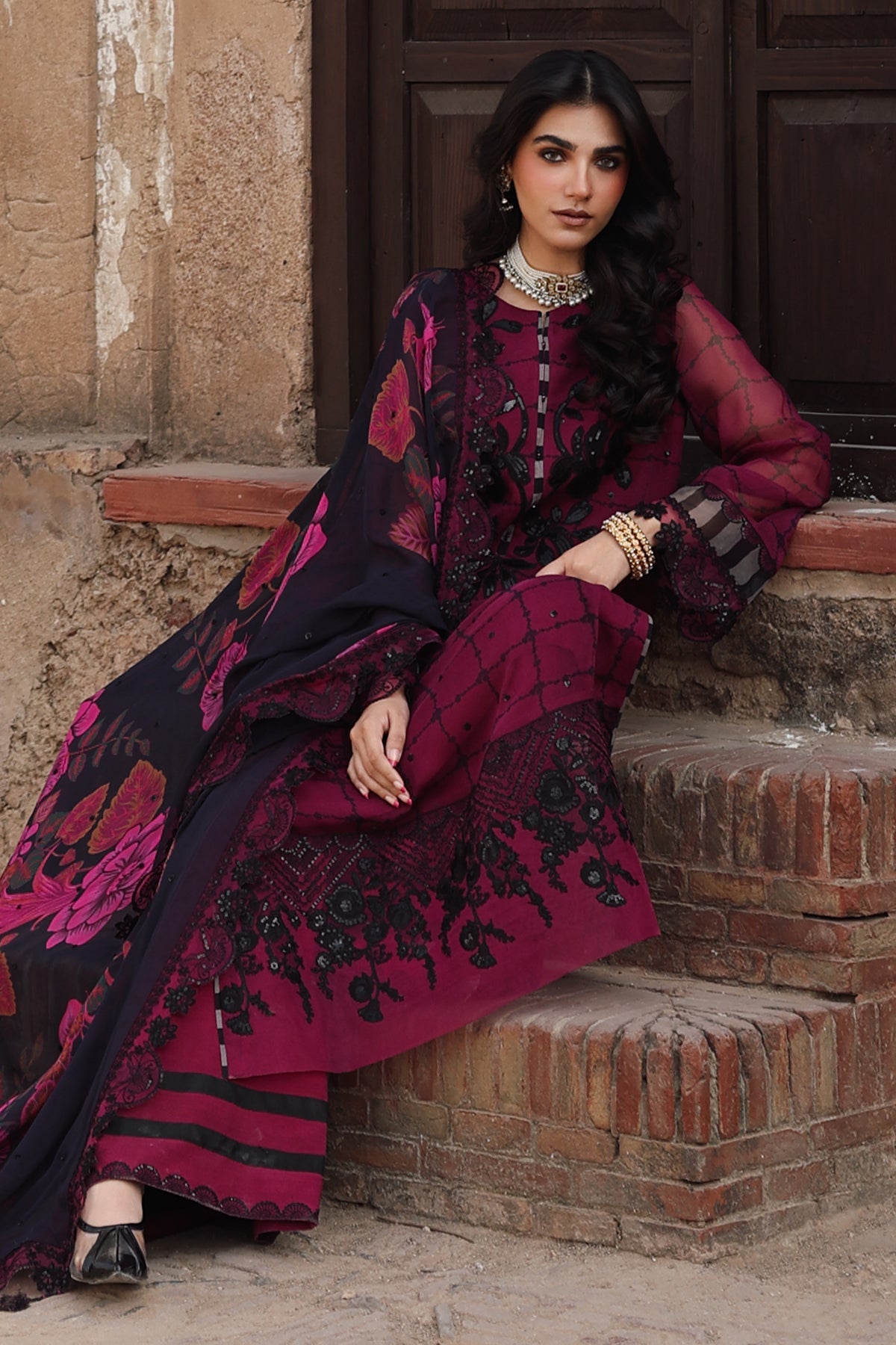 VSL25-39 | VASAL - Vol 6 Unstitched Luxury Chiffon | CHARIZMA