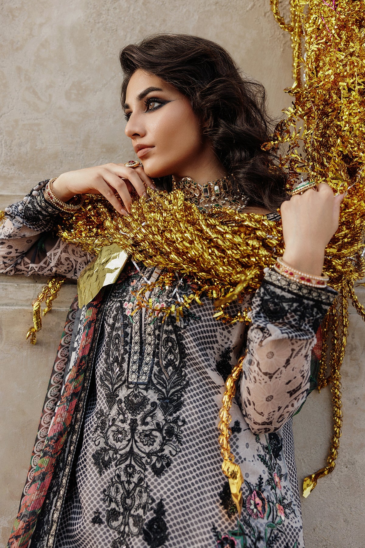 VSL25-44 | VASAL - Vol 6 Unstitched Luxury Chiffon | CHARIZMA