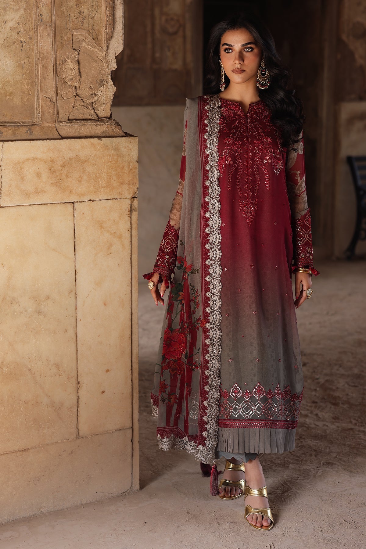 VSL25-45 | VASAL - Vol 6 Unstitched Luxury Chiffon | CHARIZMA