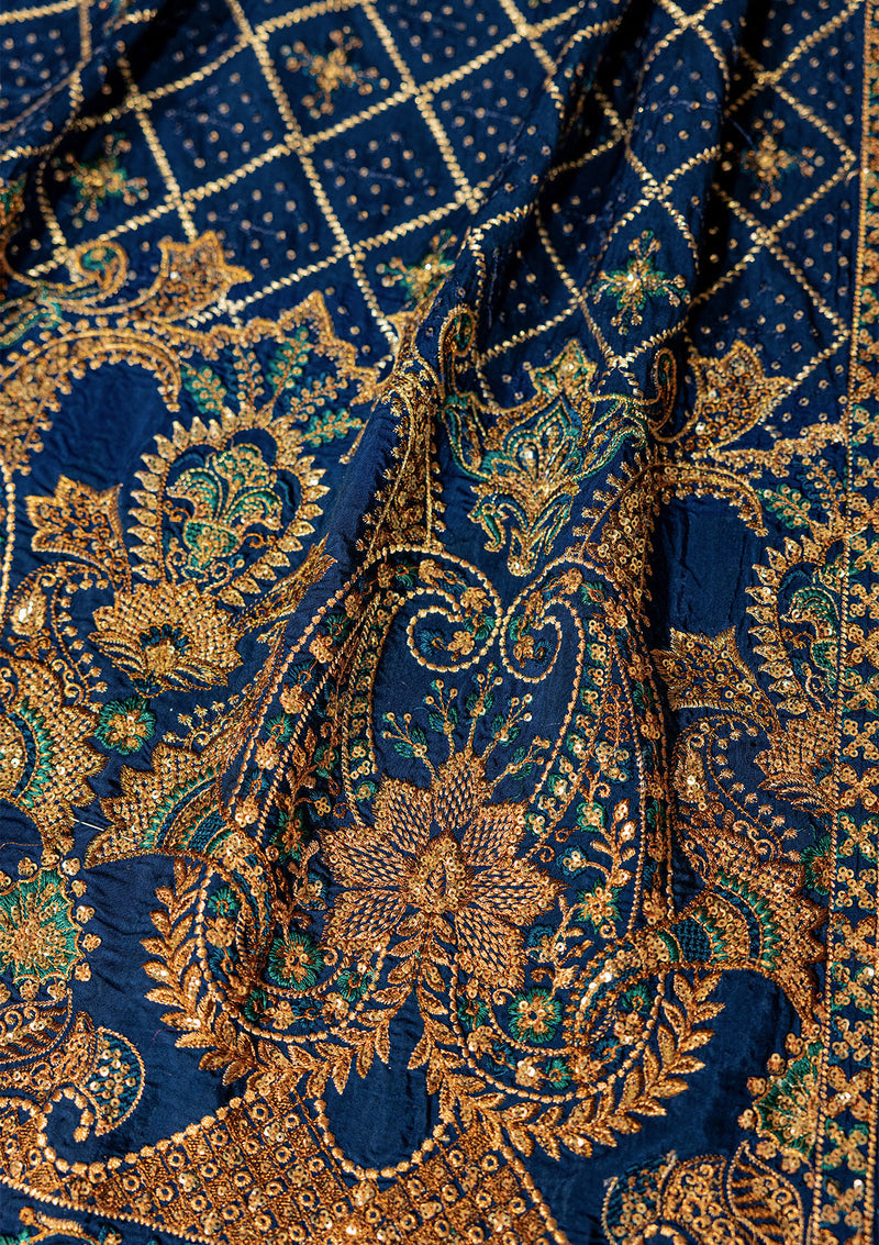 ROYAL BLUE MEDIUM SILK SHAWL || WEDDING FESTIVE '26 VOL. 1 || AIK ATELIER