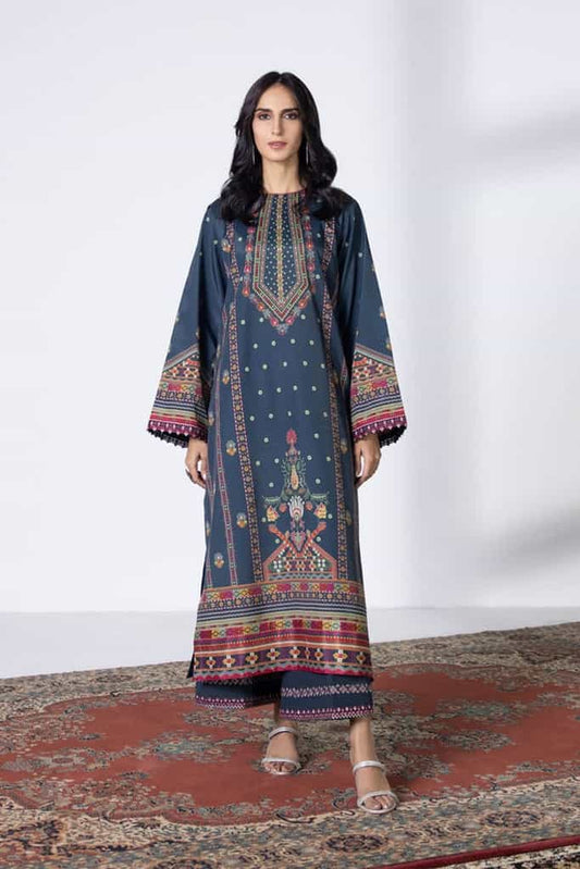 2 Piece - Embroidered Silk Suit || SILK || SAPPHIRE in UK USA UAE online kapraye.com