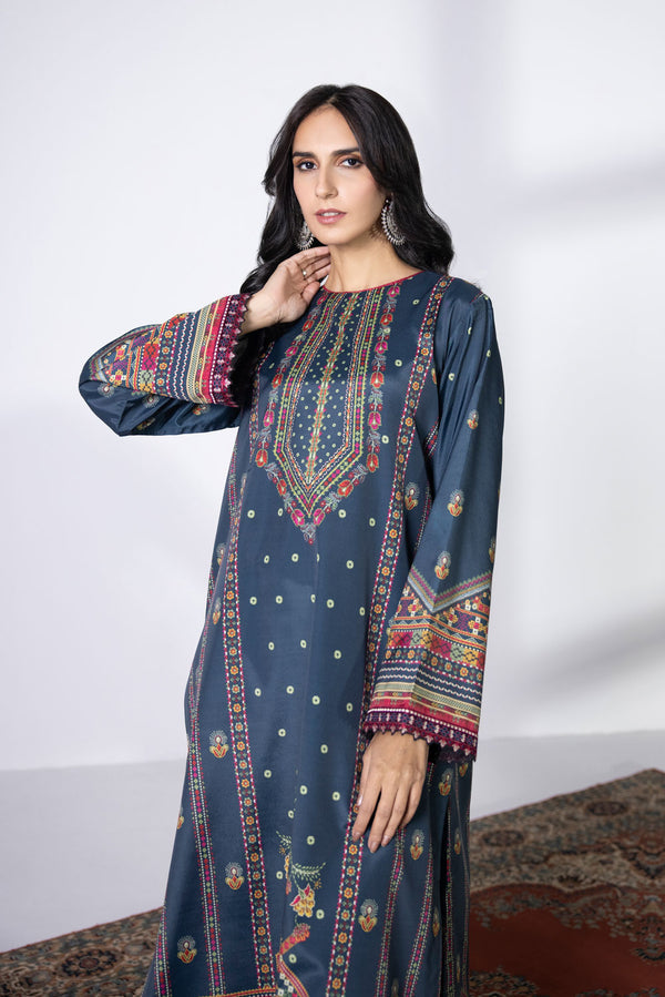 2 Piece - Embroidered Silk Suit || SILK || SAPPHIRE in UK USA UAE online kapraye.com