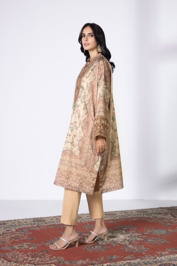 2 Piece - Embroidered Satin Suit || SILK || SAPPHIRE in UK USA UAE online kapraye.com