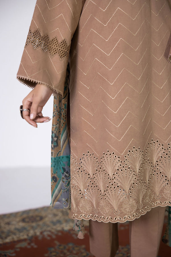 3 Piece - Embroidered Cambric Suit || SIGNATURE || SAPPHIRE in UK USA UAE online kapraye.com