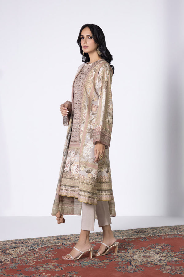 3 Piece - Embroidered Silk Suit || SILK || SAPPHIRE in UK USA UAE online kapraye.com