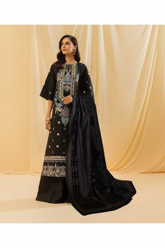 2 PIECE - DYED EMBROIDERED COTTON DOBBY SUIT | JACQUARD EID EDITION | SAPPHIRE in UK USA UAE online kapraye.com
