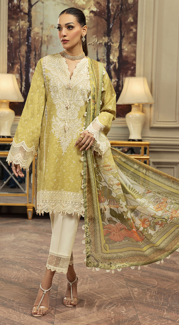 pakistani bridal dresses in golden colour Mustard Yellow Pakistani Wedding Dress: Embroidered Silk Gown
