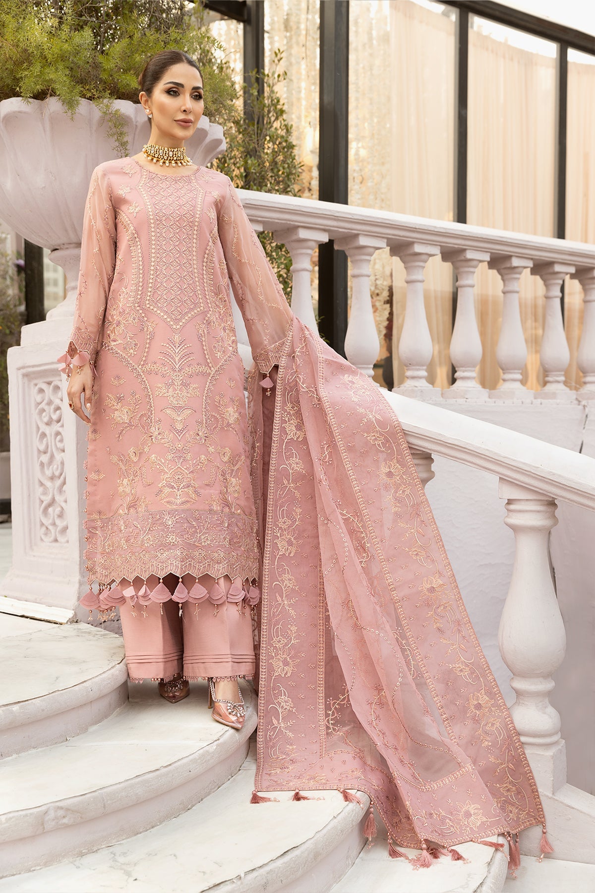 Pink - Dhaagay V01D02 || DHAAGEY-V01 || ALIZEH FASHION in UK USA UAE online kapraye.com