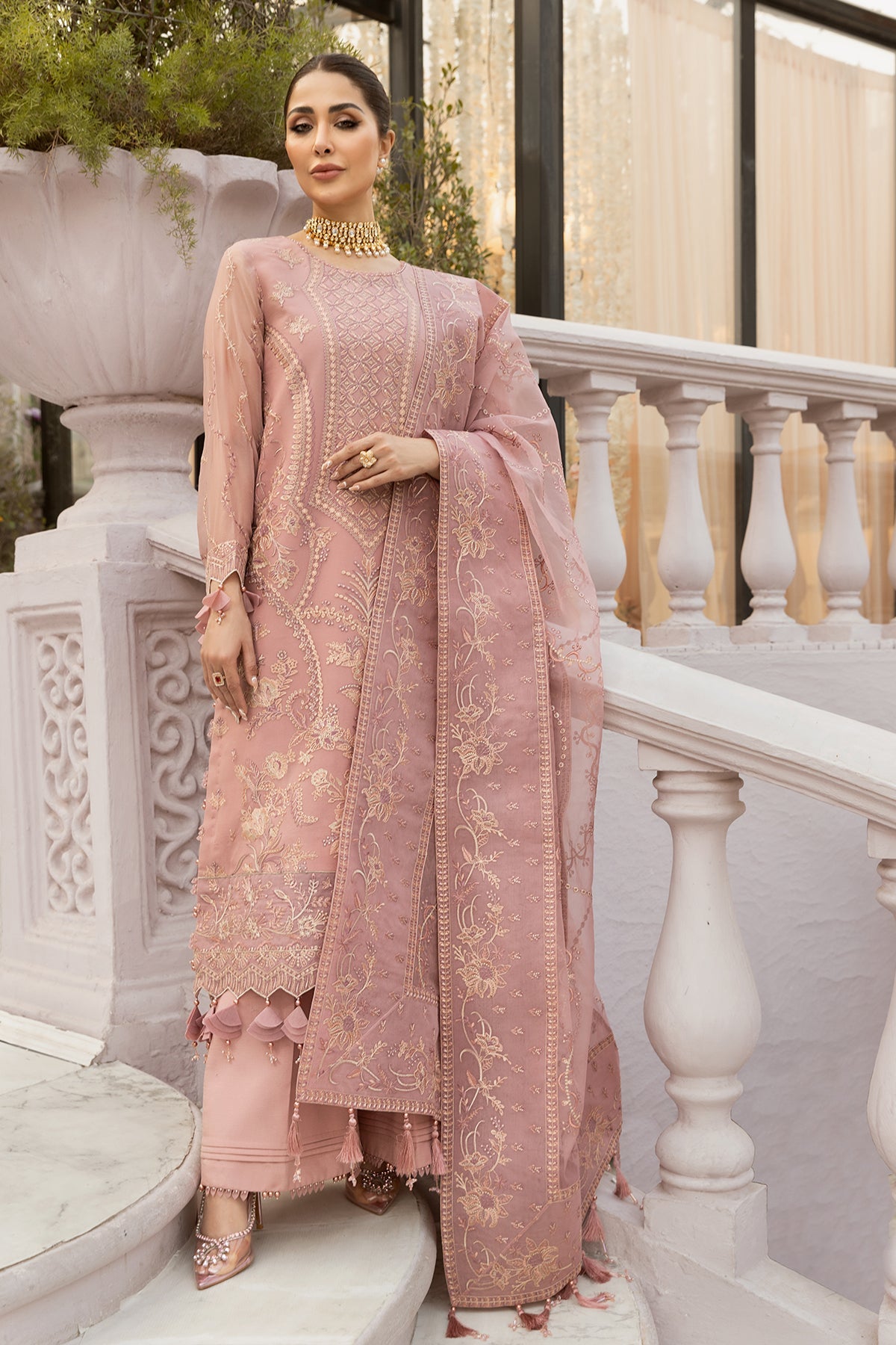 Pink - Dhaagay V01D02 || DHAAGEY-V01 || ALIZEH FASHION in UK USA UAE online kapraye.com