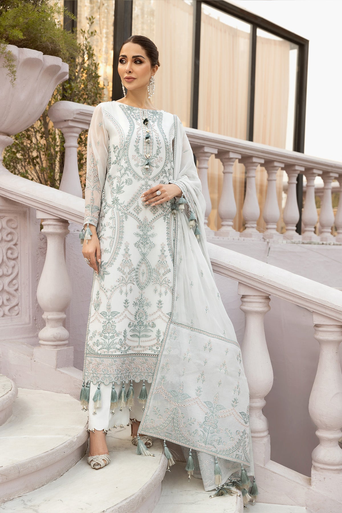 Ice Blue - Dhaagay V01D05 || DHAAGEY-V01 || ALIZEH FASHION in UK USA UAE online kapraye.com