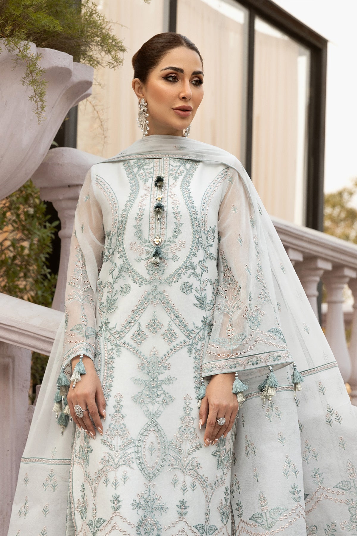 Ice Blue - Dhaagay V01D05 || DHAAGEY-V01 || ALIZEH FASHION in UK USA UAE online kapraye.com