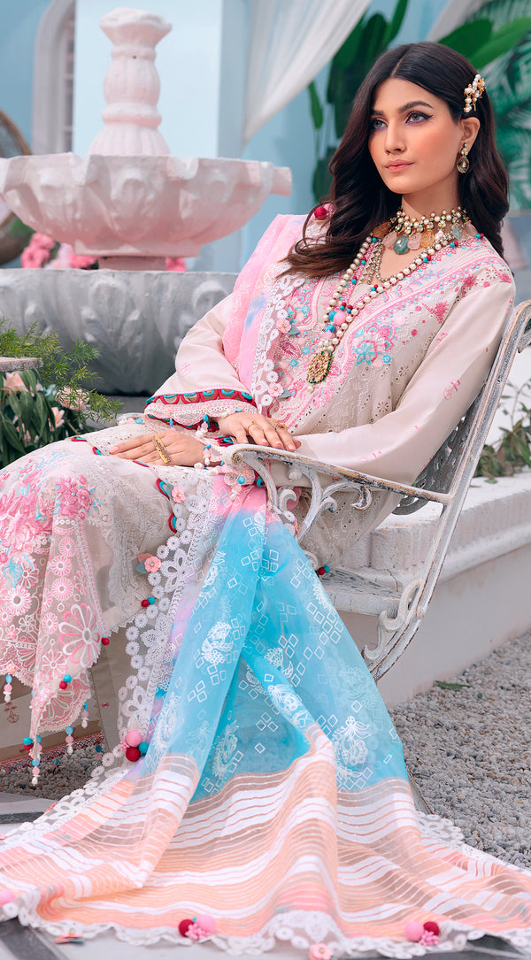 SAIQA || LUXURY FESTIVE LAWN '22 “AFSANA” || ANAYA By Kiran Chaudhry in UK USA UAE online kapraye.com