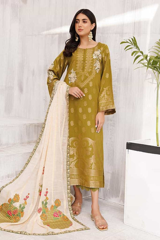 3-Pc charizma Embroidered Lawn Jacquard With Fancy Dupatta CBN23-03 | Bunnti | Charizma in UK USA UAE online kapraye.com