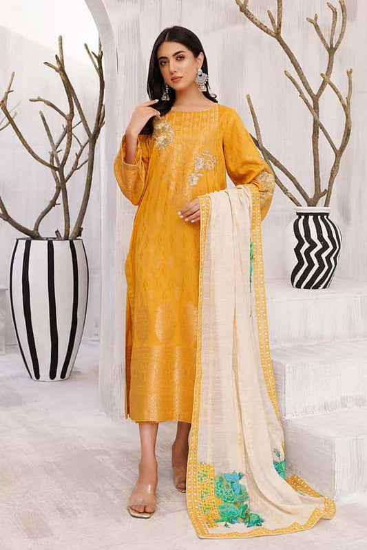 3-Pc charizma Embroidered Lawn Jacquard With Fancy Dupatta CBN23-02 | Bunnti | Charizma in UK USA UAE online kapraye.com