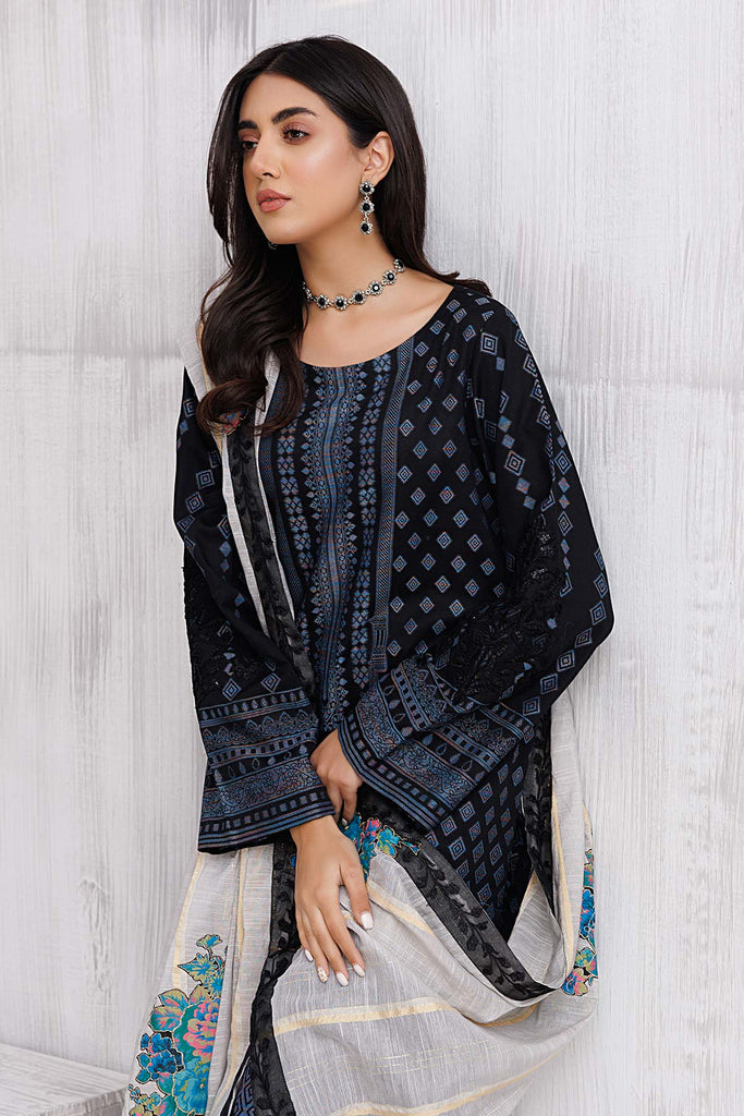 3-Pc charizma Embroidered Lawn Jacquard With Fancy Dupatta CBN23-07 | Bunnti | Charizma in UK USA UAE online kapraye.com