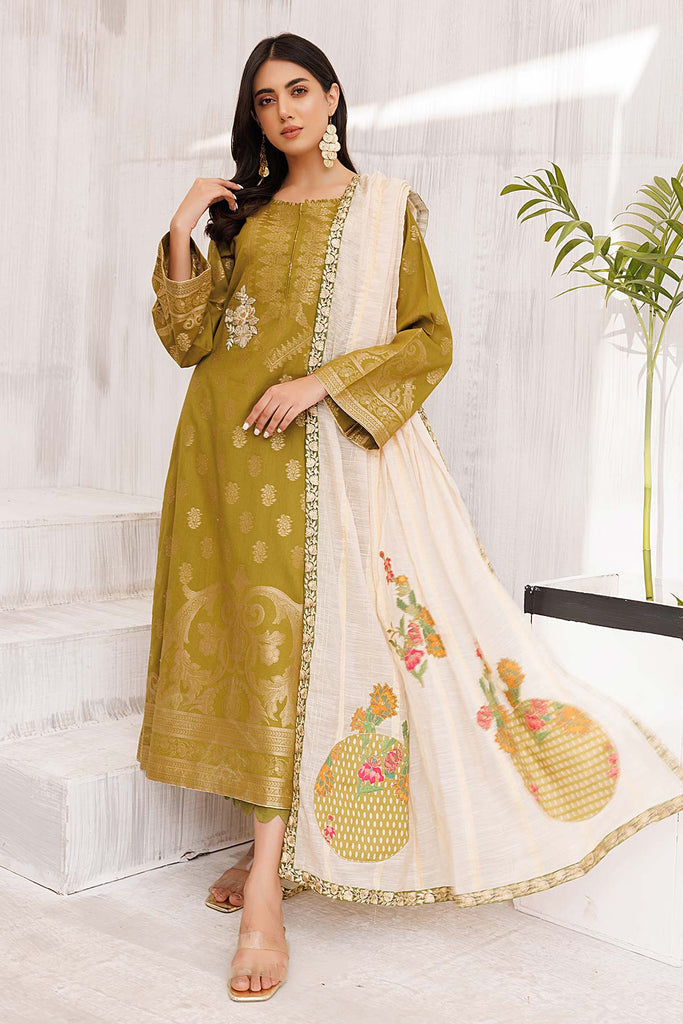 3-Pc charizma Embroidered Lawn Jacquard With Fancy Dupatta CBN23-03 | Bunnti | Charizma in UK USA UAE online kapraye.com