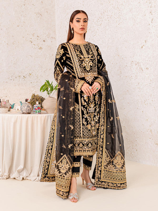 Azra 01 || EMBROIDERED VELVET '22 || Gulaal in UK USA UAE online kapraye.com