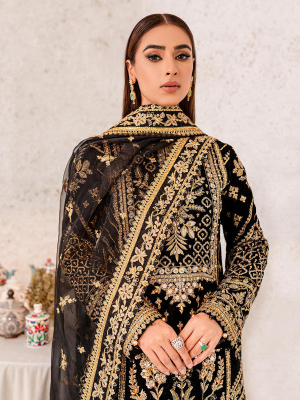 Azra 01 || EMBROIDERED VELVET '22 || Gulaal in UK USA UAE online kapraye.com