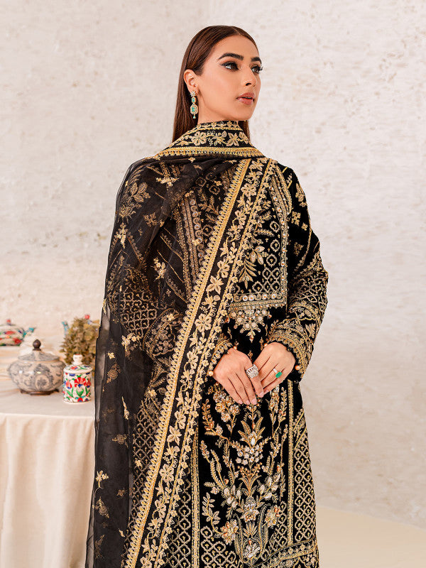 Azra 01 || EMBROIDERED VELVET '22 || Gulaal in UK USA UAE online kapraye.com