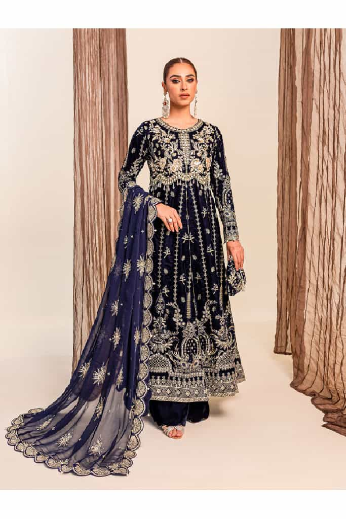 Aylin 08 || EMBROIDERED VELVET '22 || Gulaal in UK USA UAE online kapraye.com